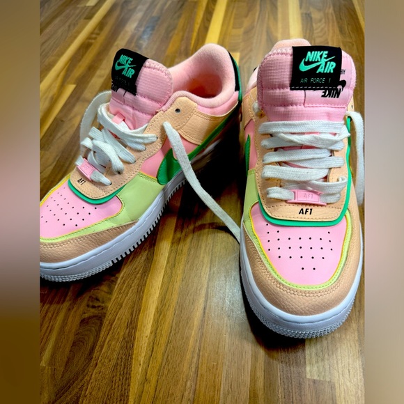 Nike Shoes - Nike AirForce1 Shadow Arctic Punch Color Amazing Condition Size 9 *Unicorn*
